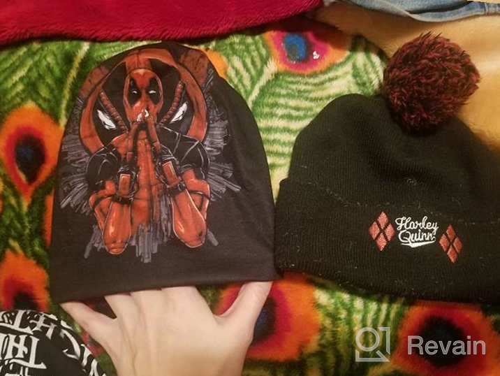 img 1 attached to 🎩 Deadpool Beanie: Stylish Slouchy Girls' Winter Accessory for Outdoor Adventures and Cold Weather review by Becky Haferkamp