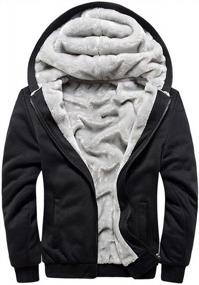 img 4 attached to Warm Up Your Winter With TOLOER Men'S Fleece Hoodie Jacket: Full Zip, Thick And Ultra-Comfortable Coats
