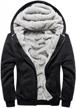 warm up your winter with toloer men's fleece hoodie jacket: full zip, thick and ultra-comfortable coats logo
