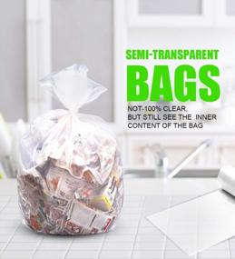img 3 attached to Маленькие прозрачные мешки для мусора FORID на 220 штук - мусорные корзины объемом 1,2 галлона для мусорных корзин в офисе, ванной и спальне