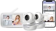 👶 hubble nursery pal connect twin – 5-inch parent unit and wi-fi smart baby monitor with 2 portable cameras - remote pan/tilt/zoom - 2-way intercom system, night vision logo