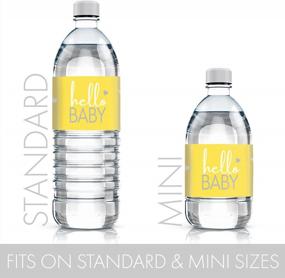 img 3 attached to Sweet And Waterproof Yellow Baby Shower Water Bottle Labels - 24 Stickers For Unisex Party Favor