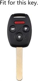 img 1 attached to 🔑 Ezzy Auto Black Silicone Rubber Keyless Remote Key Fob Case Skin Covers: Honda 3+1 Buttons Protector