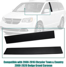 img 3 attached to 🚪 B Pillar Trim Door Molding for 2008-2016 Chrysler Town & Country and 2008-2020 Dodge Grand Caravan - Windshield Outer Replacement Parts - Front Passenger & Driver Side - Part# 5020664AA, 5020665AA (926-445, 926-446)