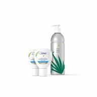 dove body wash concentrate refills (x2) & recyclable aluminum for instantly soft skin reusable bottle starter kit for lasting skincare nourishment 4 fl oz (makes 16 fl oz) logo