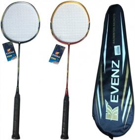 img 3 attached to KEVENZ 2 Pack High-Grade Carbon Fiber Badminton Racquet Set W/Carry Bag - Red & Black