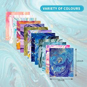 img 3 attached to Colorful Marble Infusible Transfer Ink Sheets For Versatile Heat Transfers – Perfect For T-Shirts, Mugs, Tote Bags, Cup Coasters & More (12 Pack, 12X10 Inch)