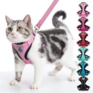 🐱 pupteck cat harness and leash set: adjustable vest escape proof harness for small to medium cats - retractable breathable soft mesh with reflective strips, ideal for outdoor adventures! logo