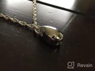 img 1 attached to Treasured Memories: Little Teardrop Cremation Necklace - Mom's Ashes Keepsake Pendant for Women review by Casey Narcisse