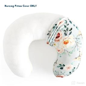 img 3 attached to 🌸 GRSSDER Nursing Pillow Cover: Stretchy Minky Slipcover for Breastfeeding Pillows with Watercolor Floral Pattern - Ultra Soft Comfort for Baby Girl