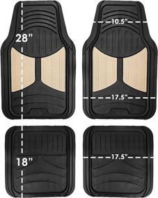 img 1 attached to 🚗 FH Group Full Set Trimmable Rubber Floor Mats: Monster Eyes Red - Universal Fit for Cars Trucks and SUVs: Product Review, Price, and Features