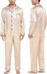 soft and luxurious men's silk satin pajamas with long sleeves and button-down closure - perfect loungewear for sleep and relaxation logo