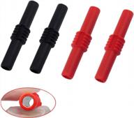 efficient connection with tatoko insulated red and black banana jacks and sockets - set of 4 for 4mm banana plug extensions logo