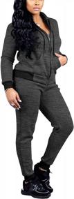 img 3 attached to Комплект спортивной одежды для женщин от Nimsruc — модные комплекты из двух частей