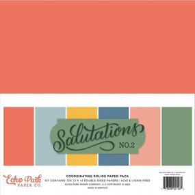 img 2 attached to Echo Park Salutations No. 2 Collector'S Pack - 12X12 Collection, Solids, 6X6 Mega Pad & More!