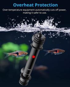 img 2 attached to NICREW Submersible Aquarium Heater: Adjustable Temperature Fish Tank Thermostat for Saltwater and Freshwater - Wired Controller Included