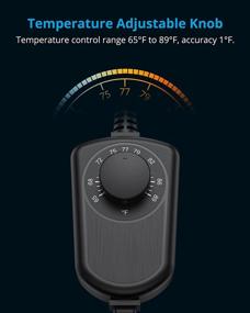 img 3 attached to NICREW Submersible Aquarium Heater: Adjustable Temperature Fish Tank Thermostat for Saltwater and Freshwater - Wired Controller Included