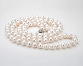 img 1 attached to Stunning Freshwater Cultured Pearl Necklace With Versatile Clasp - Perfect Gift For Women