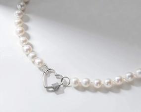 img 2 attached to Stunning Freshwater Cultured Pearl Necklace With Versatile Clasp - Perfect Gift For Women