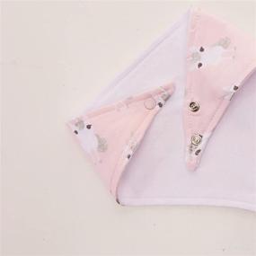 img 1 attached to 🦄 Hudson Baby Cotton Bib and Headband Set for Unisex Baby - Pink Unicorn, One Size