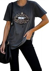 img 4 attached to Women'S Summer Tops: AlvaQ Loose Crewneck Shirts With Graphic Prints S-XXL