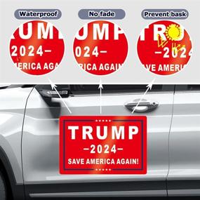 img 2 attached to Trump Magnet Sticker 2024, 2 Pack - Save America Again Bumper Car Stickers for 47th Presidential Election Day Celebration Parades Event - QSUM