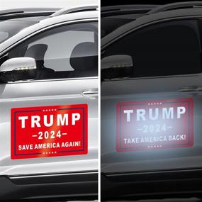 img 1 attached to Trump Magnet Sticker 2024, 2 Pack - Save America Again Bumper Car Stickers for 47th Presidential Election Day Celebration Parades Event - QSUM