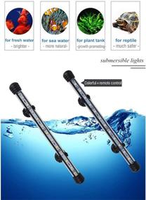 img 1 attached to 🐠 Enhance Your Fish Tank with the MQ Submersible LED Aquarium Light - Remote Control, Color Changing, 1.2W, IP68 Crystal Glass, 9-LED Bar