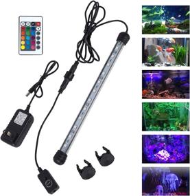 img 3 attached to 🐠 Enhance Your Fish Tank with the MQ Submersible LED Aquarium Light - Remote Control, Color Changing, 1.2W, IP68 Crystal Glass, 9-LED Bar