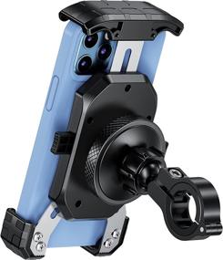 img 4 attached to 📱 KEWIG Vibration Dampening Motorcycle Phone Mount, Antishake Bike Phone Holder, One-Touch Lock & Quick Release, Adjustable Handlebar Fit for 4-7'' Phones