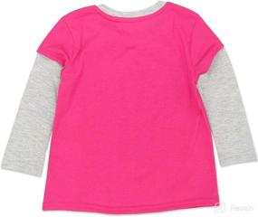 img 3 attached to 👧 Sesame Street Elmo and Friends Girls' Pink/Grey Long Sleeve Graphic Tee Shirt