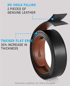 img 1 attached to Ratchet Genuine Leather Easier Adjustable Men's Accessories : Belts