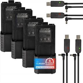 img 4 attached to 4 Pack 3800 MAh BL-5 Extended Battery & USB Charger Set For UV5R, BF-F8HP, UV-5X3 Radio - YouRUSH Accessories