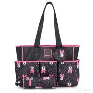🎒 cudlie! disney diaper tote bag - stylish & practical baby bag for moms, large size with cute disney patterns logo
