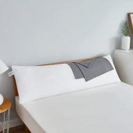 20” x 60” acanva fluffy bed sleeping side sleeper body pillow insert with grey pillowcase, white logo