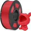 sunlu 3d printer filament pla meta 1.75mm, 100% neatly wound 2.2lbs spool for most fdm printers, high speed printing with dimensional accuracy +/- 0.02 mm - red logo