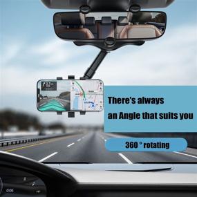 img 1 attached to Smartphones Car Electronics & Accessories: Retractable 360° Rotatable Multifunctional Adjustable