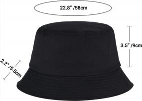 img 1 attached to Stay Stylish And Protected With Umeepar Packable Bucket Hats For Men And Women - Available In Versatile Plain Colors