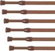kxlife oak tension rod set - includes 6 cupboard bars with adjustable length (22-35 inches) for curtains and more logo