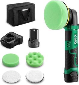 img 1 attached to Cordless Polisher: KIMO 12V 3” Car Buffer Kit for Car Detailing, Scratch Repairing & Home Appliance - Battery, Charger & 4 Polishing Pads Included