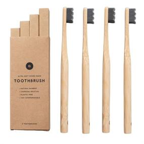 img 3 attached to 🎋 Gongi Wooden Bamboo Toothbrush Micro Nano: Natural and Effective Oral Care Solution