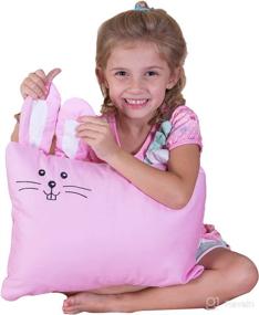 img 4 attached to Kinder Fluff Toddler Pillow & Pillowcase Set - Hypoallergenic Down Alternative Pillow with Cotton Covers - Baby Pillows for Sleeping - 13x18 Toddler Bedding Set