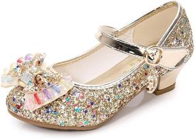 img 4 attached to Kinkie Wedding Glitter Sequins Ballerina Girls' Shoes ~ Flats