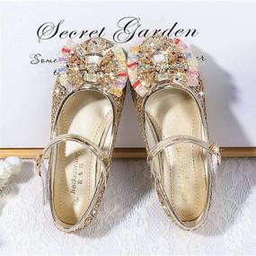 img 2 attached to Kinkie Wedding Glitter Sequins Ballerina Girls' Shoes ~ Flats