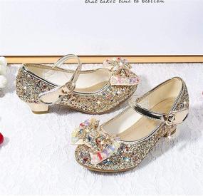 img 1 attached to Kinkie Wedding Glitter Sequins Ballerina Girls' Shoes ~ Flats