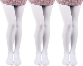 img 3 attached to 🧦 Premium Girls' Microfiber Tights in Black for Stylish Girls' Clothing - Explore Socks & Tights Collection