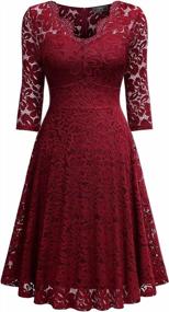 img 2 attached to Шикарно и дерзко: винтажное женское вечернее платье MISSMAY из кружева с цветочными акцентами