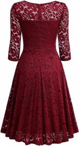 img 1 attached to Chic And Sassy: MISSMAY Women'S Vintage Lace Bridesmaid Party Dress With Floral Accents