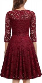 img 3 attached to Chic And Sassy: MISSMAY Women'S Vintage Lace Bridesmaid Party Dress With Floral Accents
