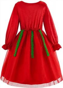 img 3 attached to Новогодние платья для малышей ReliBeauty для девочек с лентой из волос лося, наряд для маленькой девочки